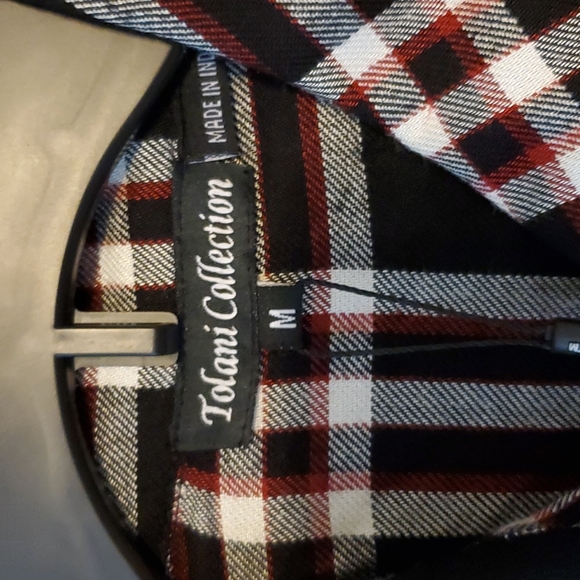 Long Plaid Tolani Shirt NWT - Picture 6 of 11